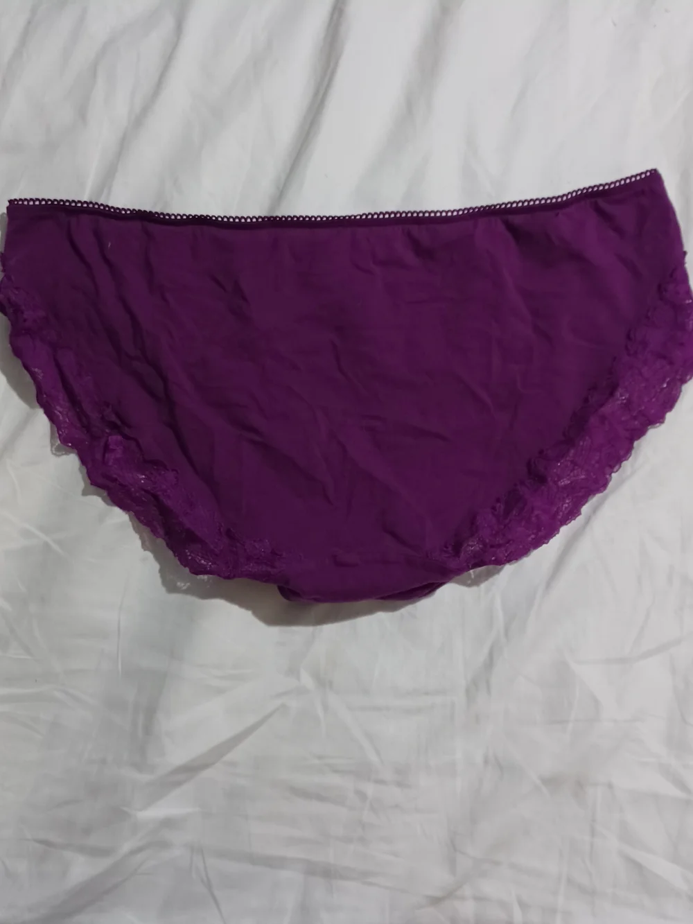 Cacique Purple Lace-Trim Bikini Panty